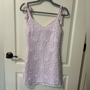 Xs Light Purple Mini Dress with Floral Design from Francescas